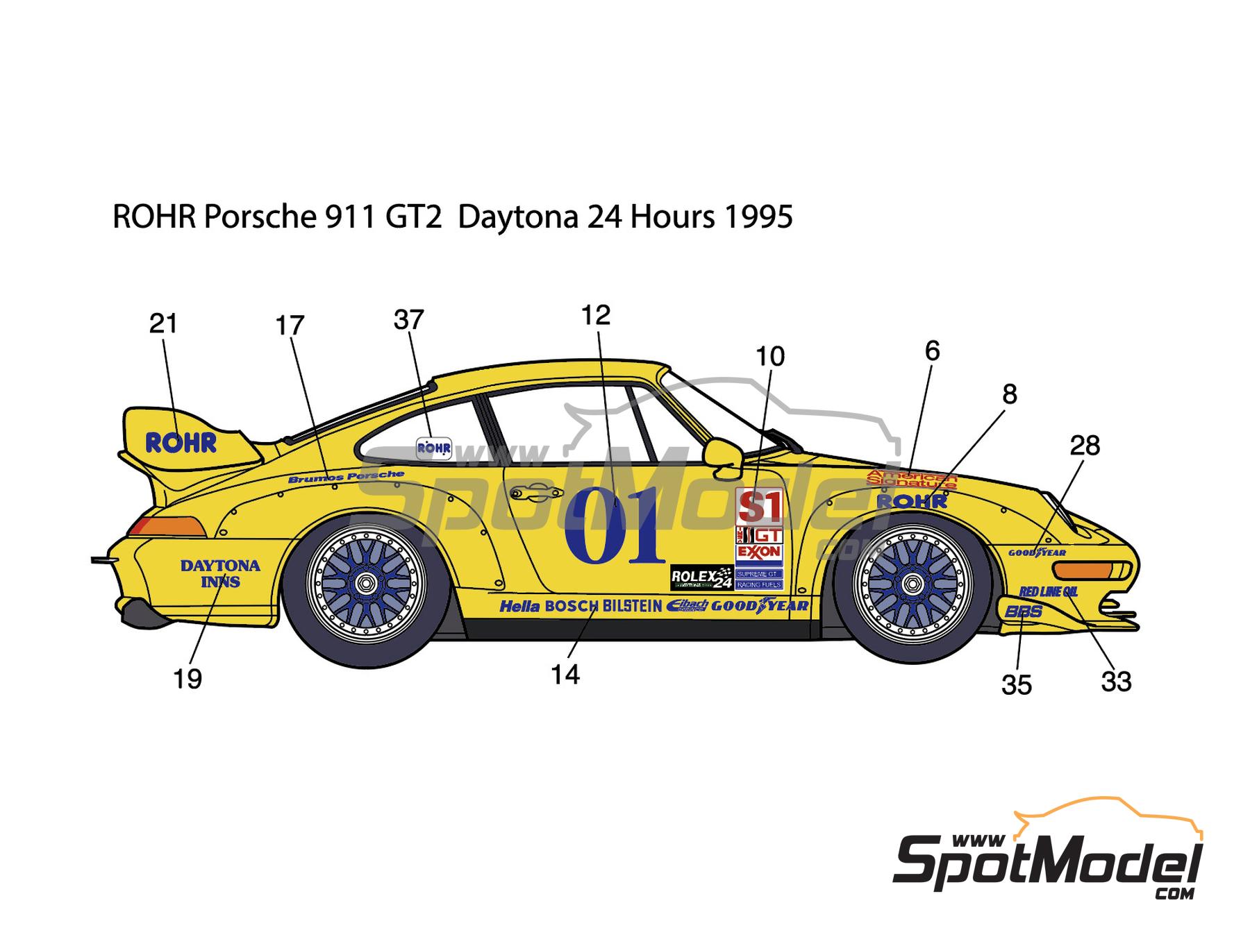 Miniature Anson 1/18 Porsche 911 GT2 WRC - 24h Daytona Murry 01 - Occasion Comme Neuve